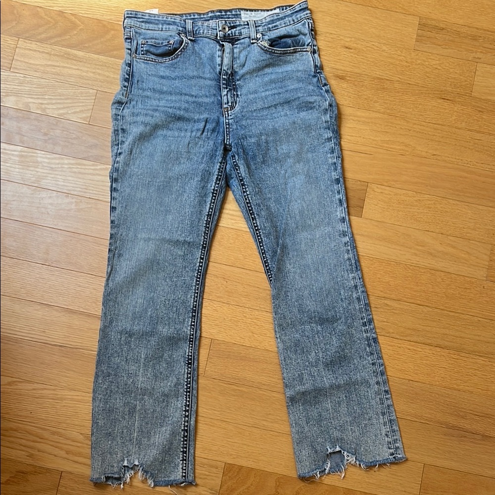 Rag & Bone Blue Straight Leg Jeans